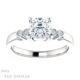 Cushion Cut Forever One Moissanite Engagement Ring #GTJ1270-cushion-fo-w