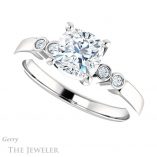 Cushion Cut Forever One Moissanite Engagement Ring #GTJ1270-cushion-fo-w