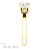Cushion Cut Forever One Moissanite Engagement Ring #GTJ1270-cushion-fo-y 3 Cushion Cut Forever One Moissanite Engagement Ring #GTJ1270-cushion-fo-y