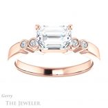 Emerald Cut Forever One Moissanite Engagement Ring #GTJ1270-emerald-fb-r 1 Emerald Cut Forever Brilliant Moissanite Engagement Ring #GTJ1270-emerald-fb-r