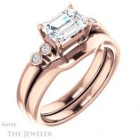 Emerald Cut Forever One Moissanite Engagement Ring #GTJ1270-emerald-fb-r 6 Emerald Cut Forever Brilliant Moissanite Engagement Ring #GTJ1270-emerald-fb-r