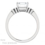 Emerald Cut Forever One Moissanite Engagement Ring #GTJ1270-emerald-fb-w 2 Emerald Cut Forever Brilliant Moissanite Engagement Ring #GTJ1270-emerald-fb-w