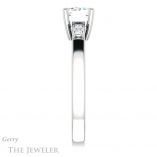 Emerald Cut Forever One Moissanite Engagement Ring #GTJ1270-emerald-fb-w 3 Emerald Cut Forever Brilliant Moissanite Engagement Ring #GTJ1270-emerald-fb-w