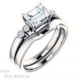 Emerald Cut Forever One Moissanite Engagement Ring #GTJ1270-emerald-fb-w 6 Emerald Cut Forever Brilliant Moissanite Engagement Ring #GTJ1270-emerald-fb-w
