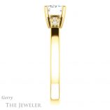 Emerald Cut Forever Brilliant Moissanite Engagement Ring #GTJ1270-emerald-fb-y