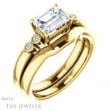 Emerald Cut Forever Brilliant Moissanite Engagement Ring #GTJ1270-emerald-fb-y