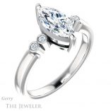 Marquise Cut Forever Brilliant Moissanite Engagement Ring #GTJ1270-marquise-fb-w