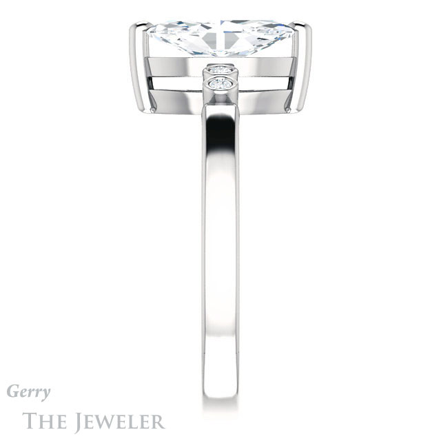 Marquise Cut Forever Brilliant Moissanite Engagement Ring #GTJ1270-marquise-fb-w