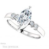 Marquise Cut Forever Brilliant Moissanite Engagement Ring #GTJ1270-marquise-fb-w
