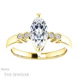 Marquise Cut Forever Brilliant Moissanite Engagement Ring #GTJ1270-marquise-fb-y