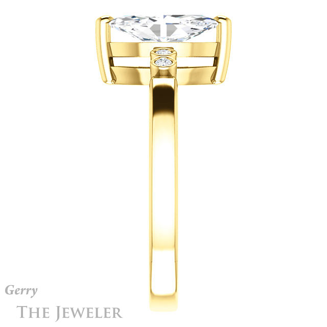Marquise Cut Forever Brilliant Moissanite Engagement Ring #GTJ1270-marquise-fb-y