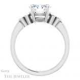 Oval Shaped Forever One Moissanite Engagement Ring #GTJ1270-oval-fo-w