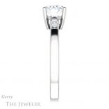 Oval Shaped Forever One Moissanite Engagement Ring #GTJ1270-oval-fo-w