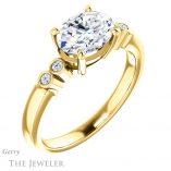 Oval Shaped Forever One Moissanite Engagement Ring #GTJ1270-oval-fo-y 4 Oval Shaped Forever One Moissanite Engagement Ring #GTJ1270-oval-fo-y