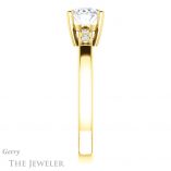Oval Shaped Forever One Moissanite Engagement Ring #GTJ1270-oval-fo-y 3 Oval Shaped Forever One Moissanite Engagement Ring #GTJ1270-oval-fo-y