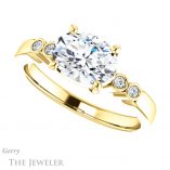 Oval Shaped Forever One Moissanite Engagement Ring #GTJ1270-oval-fo-y 5 Oval Shaped Forever One Moissanite Engagement Ring #GTJ1270-oval-fo-y