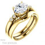 Oval Shaped Forever One Moissanite Engagement Ring #GTJ1270-oval-fo-y 6 Oval Shaped Forever One Moissanite Engagement Ring #GTJ1270-oval-fo-y