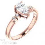 Pear Shaped Forever Brilliant Moissanite Engagement Ring #GTJ1270-pear-fb-r