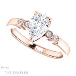 Pear Shaped Forever Brilliant Moissanite Engagement Ring #GTJ1270-pear-fb-r