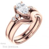 Pear Shaped Forever Brilliant Moissanite Engagement Ring #GTJ1270-pear-fb-r