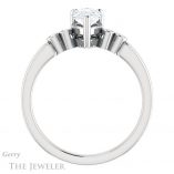 Pear Shaped Forever Brilliant Moissanite Engagement Ring #GTJ1270-pear-fb-w