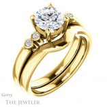 Round Cut Forever One Moissanite Engagement Ring #GTJ1270-round-fo-y 6 Round Cut Forever One Moissanite Engagement Ring #GTJ1270-round-fo-y