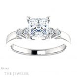 Princess Cut Forever One Moissanite Engagement Ring #GTJ1270-square-fo-w