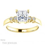 Princess Cut Forever One Moissanite Engagement Ring #GTJ1270-square-fo-y