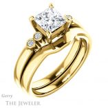 Princess Cut Forever One Moissanite Engagement Ring #GTJ1270-square-fo-y