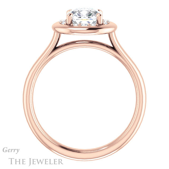 Cushion Cut Forever One Moissanite Engagement Ring #GTJ1276-cushion-fo-r | Gerry The Jeweler Cushion Cut Forever One Moissanite Engagement Ring #GTJ1276-cushion-fo-r