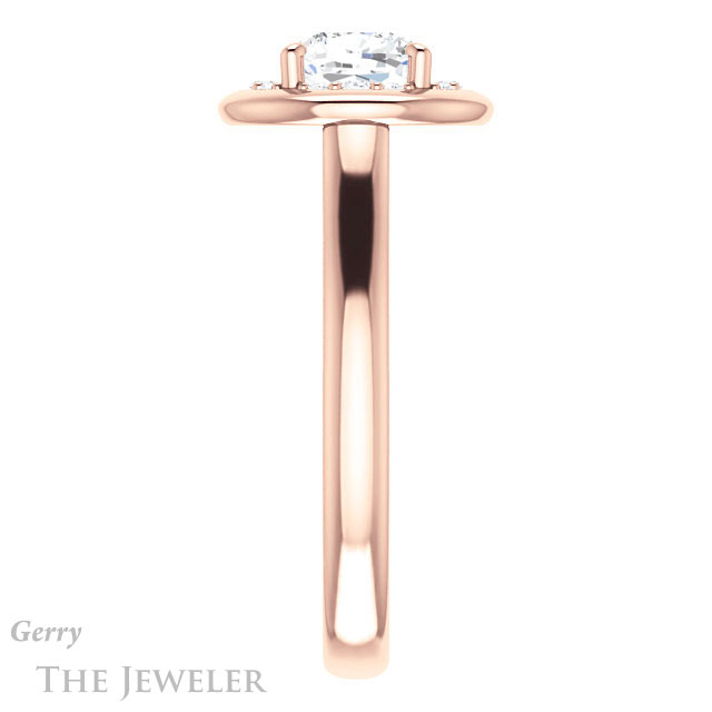 Cushion Cut Forever One Moissanite Engagement Ring #GTJ1276-cushion-fo-r | Gerry The Jeweler Cushion Cut Forever One Moissanite Engagement Ring #GTJ1276-cushion-fo-r