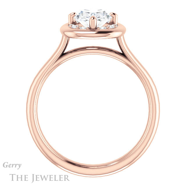 Oval Shaped Forever One Moissanite Engagement Ring #GTJ1276-oval-fo-r | Gerry The Jeweler Oval Shaped Forever One Moissanite Engagement Ring #GTJ1276-oval-fo-r