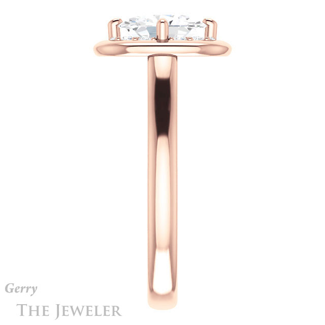 Oval Shaped Forever One Moissanite Engagement Ring #GTJ1276-oval-fo-r | Gerry The Jeweler Oval Shaped Forever One Moissanite Engagement Ring #GTJ1276-oval-fo-r