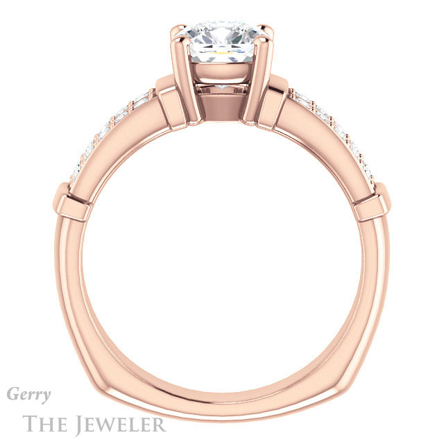Cushion Cut Forever One Moissanite Engagement Ring #GTJ1279-cushion-fo-r