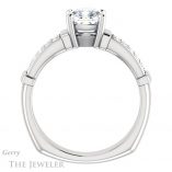 Cushion Cut Forever One Moissanite Engagement Ring #GTJ1279-cushion-fo-w