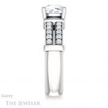 Cushion Cut Forever One Moissanite Engagement Ring #GTJ1279-cushion-fo-w