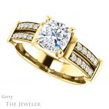 Cushion Cut Forever One Moissanite Engagement Ring #GTJ1279-cushion-fo-y 5 Cushion Cut Forever One Moissanite Engagement Ring #GTJ1279-cushion-fo-y