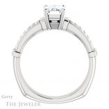 Emerald Cut Forever Brilliant Moissanite Engagement Ring #GTJ1279-emerald-fb-w