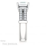 Emerald Cut Forever Brilliant Moissanite Engagement Ring #GTJ1279-emerald-fb-w
