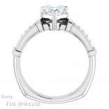 Heart Shaped Forever Brilliant Moissanite Engagement Ring #GTJ1279-heart-fb-w