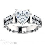 Heart Shaped Forever Brilliant Moissanite Engagement Ring #GTJ1279-heart-fb-w