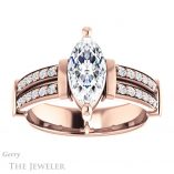 Marquise Cut Forever Brilliant Moissanite Engagement Ring #GTJ1279-marquise-fb-r