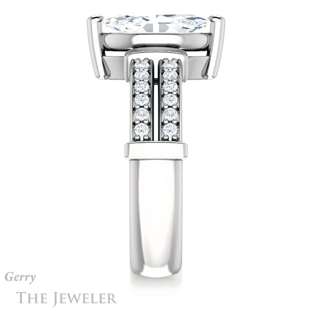 Marquise Cut Forever Brilliant Moissanite Engagement Ring #GTJ1279-marquise-fb-w