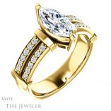 Marquise Cut Forever Brilliant Moissanite Engagement Ring #GTJ1279-marquise-fb-y