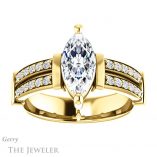 Marquise Cut Forever Brilliant Moissanite Engagement Ring #GTJ1279-marquise-fb-y
