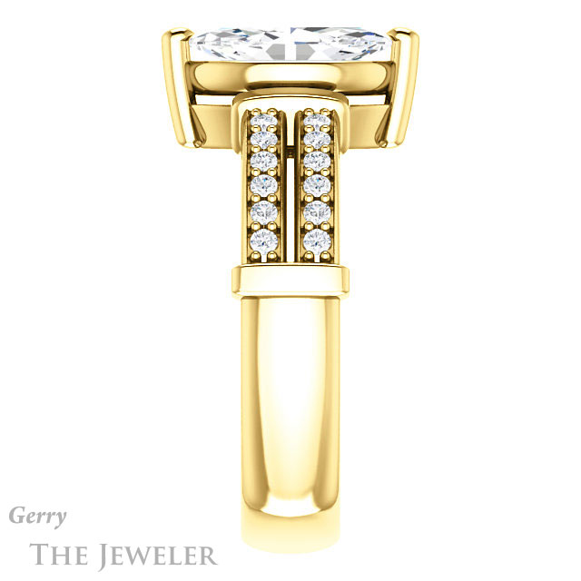 Marquise Cut Forever Brilliant Moissanite Engagement Ring #GTJ1279-marquise-fb-y