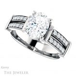 Oval Shaped Forever One Moissanite Engagement Ring #GTJ1279-oval-fo-w 5 Oval Shaped Forever One Moissanite Engagement Ring #GTJ1279-oval-fo-w