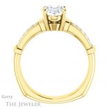 Oval Shaped Forever One Moissanite Engagement Ring #GTJ1279-oval-fo-y 2 Oval Shaped Forever One Moissanite Engagement Ring #GTJ1279-oval-fo-y