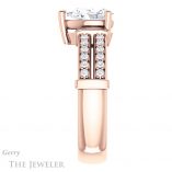 Pear Shaped Forever One Moissanite Engagement Ring #GTJ1279-pear-fb-r 3 Pear Shaped Forever Brilliant Moissanite Engagement Ring #GTJ1279-pear-fb-r