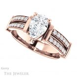 Pear Shaped Forever One Moissanite Engagement Ring #GTJ1279-pear-fb-r 5 Pear Shaped Forever Brilliant Moissanite Engagement Ring #GTJ1279-pear-fb-r